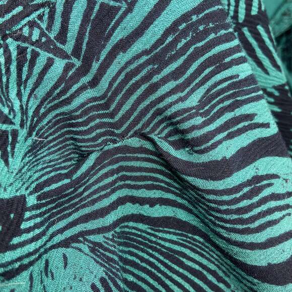 Vintage Friday Wear Boho Green and Black Maxi Dress - Picture 7 of 7